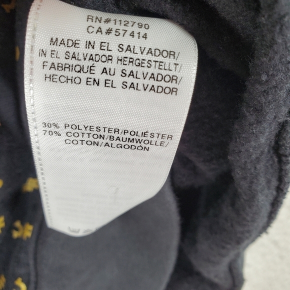 True Religion Hoodie Mens XL Black Gold Sweatshirt Monogram Pullover Streetwear - Picture 10 of 13